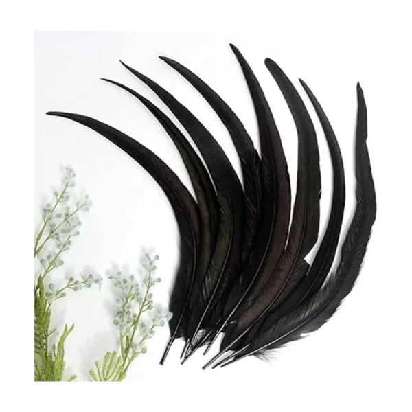 THARAHT 50 plumas de cola de gallo naturales a granel_2
