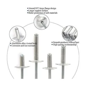 50pcs Large flange blind rivets AluminumFlange Diameter_3