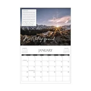 Calendario de pared con versículo bíblico de Be Not Afraid_4