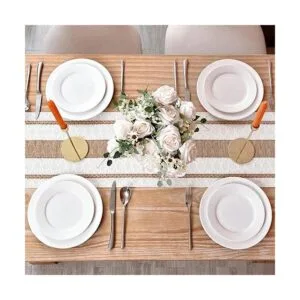 Home Camino de mesa de macramé estilo granja de_6