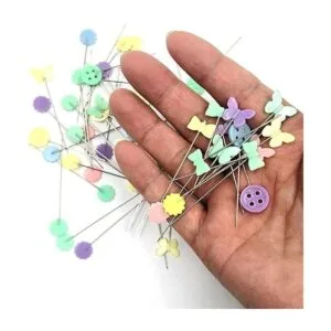 400 alfileres de coser de cabeza plana recta forma de_3