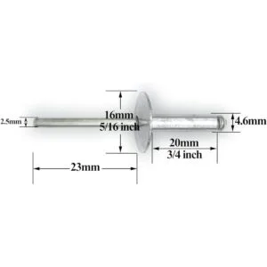 50pcs Large flange blind rivets AluminumFlange Diameter_2