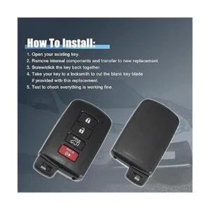 X AUTOHAUX HYQ14FBA 1551A14FBA Carcasa para llavero de_6