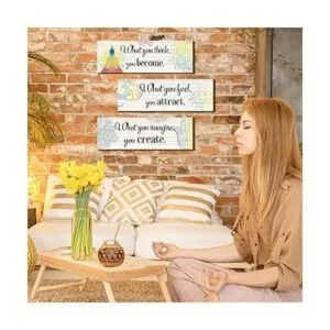 Arte de pared de 3 Buda para decoración de chakras para_6