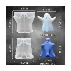 2 piezas de molde de vela fantasma molde de silicona de_2