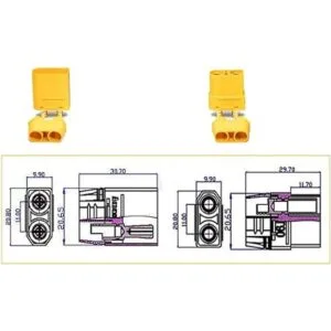 5 pares Amass XT90 XT90H Adaptador de conector de bala_5