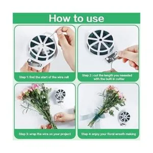 Alambre floral para hacer coronas con cortador integrado_6