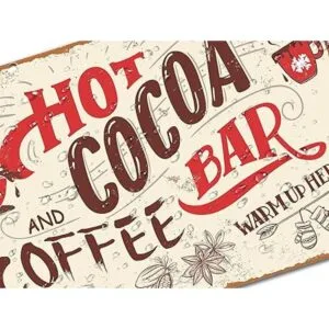 ALREAR Señal de barra de cacao caliente vintage Navidad_4