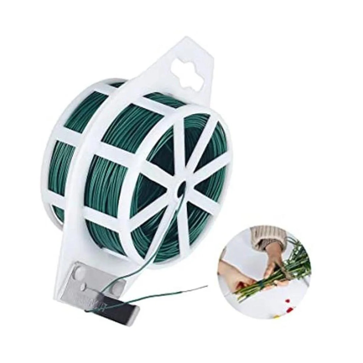 Alambre floral para hacer coronas con cortador integrado_1