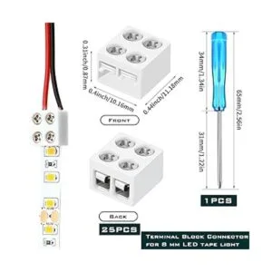 Paquete de 25 conectores de luz LED sin soldadura para_2