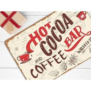 ALREAR Señal de barra de cacao caliente vintage Navidad_7