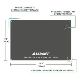 ALREAR Cartel de aluminio rústico para decoración de pared_2