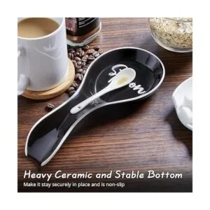 DAYYET Soporte de cuchara de cerámica para encimera de_5