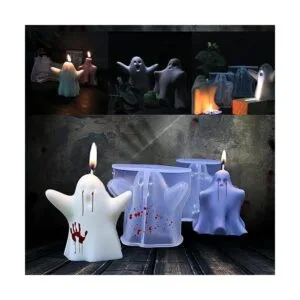 2 piezas de molde de vela fantasma molde de silicona de_4