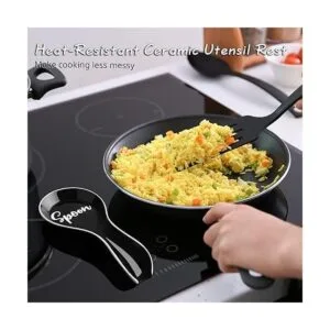 DAYYET Soporte de cuchara de cerámica para encimera de_4