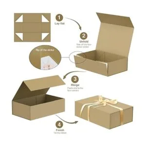 Caja de regalo grande de lujo de 13.8 x 9 x 4.3 pulgadas_3