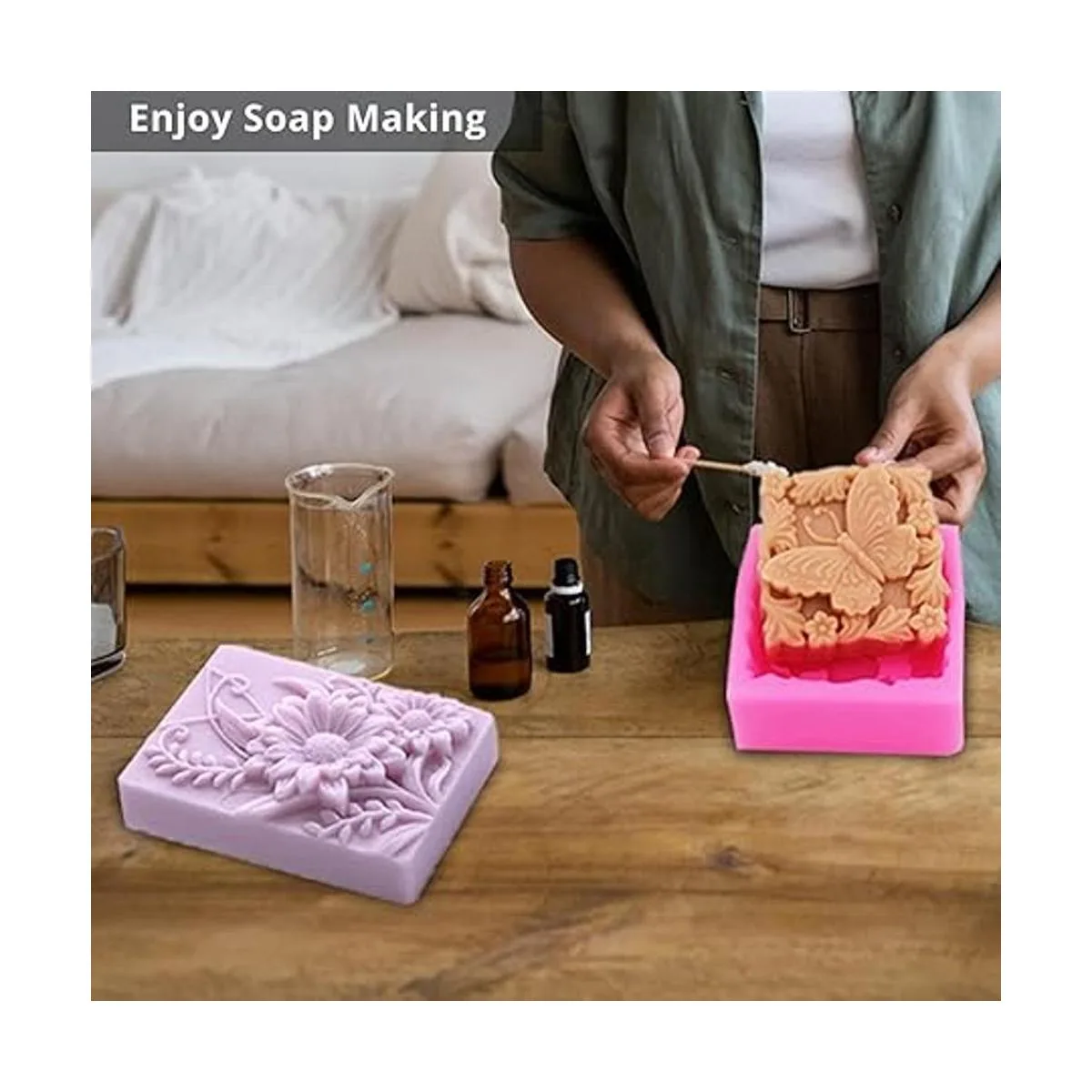 AIDOIT Moldes de jabón de silicona paquete de 2 moldes_6