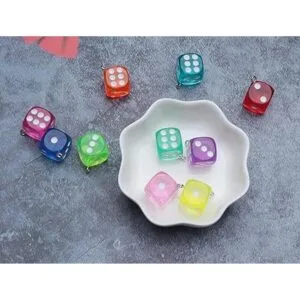 Ruwado Abalorio de 30 piezas de dados con lazo acrílico_6