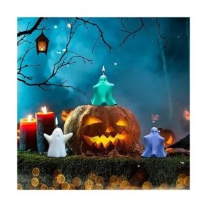 2 piezas de molde de vela fantasma molde de silicona de_5