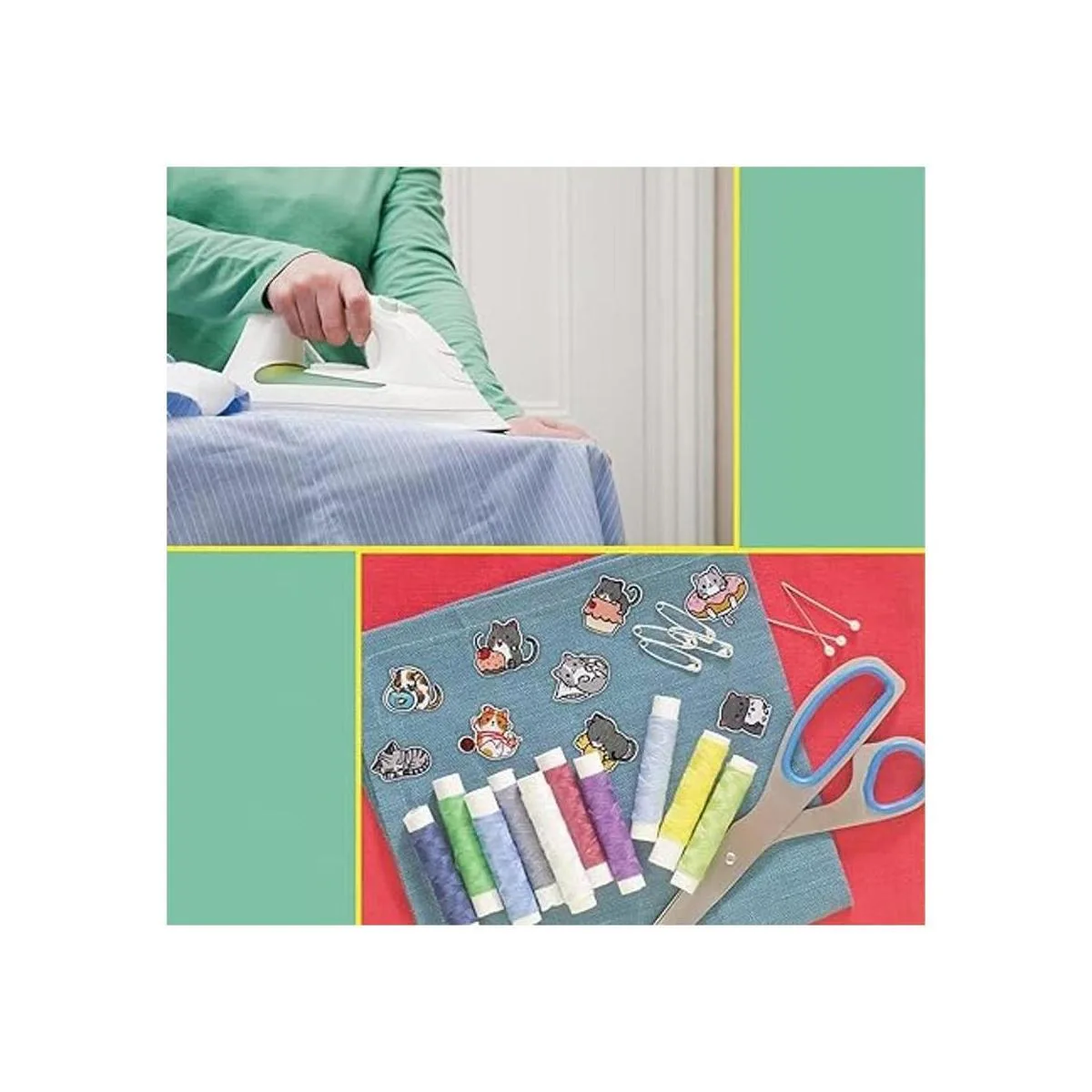 Nicime 18 parches de gato para ropa planchar o coser en_7