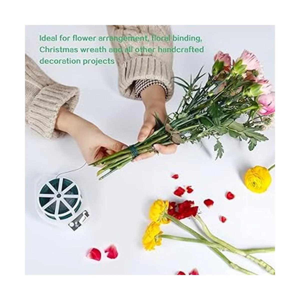 Alambre floral para hacer coronas con cortador integrado_5