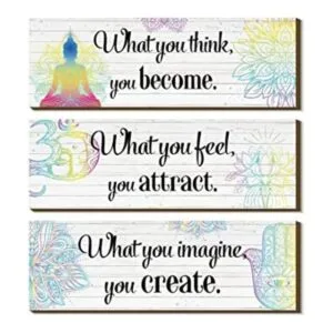 Arte de pared de 3 Buda para decoración de chakras para_1