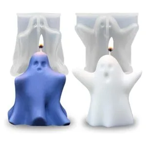 2 piezas de molde de vela fantasma molde de silicona de_1