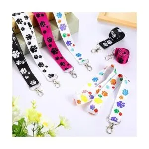 12 cordones con estampado de pata de perro llavero_4