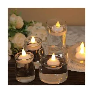 Paquete de 12 velas flotantes impermeables sin llama_4