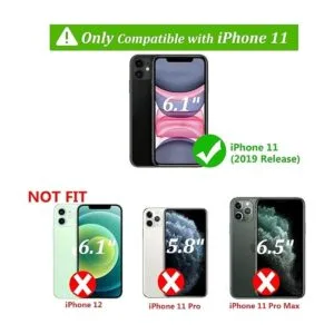 Diseñada para iPhone 11 funda tipo cartera con tapa para_4