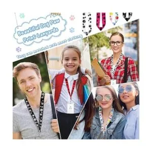 12 cordones con estampado de pata de perro llavero_7