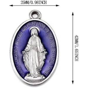 YionZian 10 dijes de medalla milagrosa de Jesús católico_2