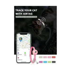 AirTag Collar de gato reflectante collar de gato con_7