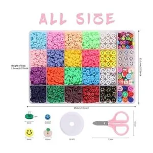 3300 cuentas de arcilla para hacer pulseras con 7 tipos de_5