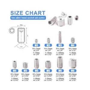 Juego de variedad de cabezales hexagonales de llaves Allen_2