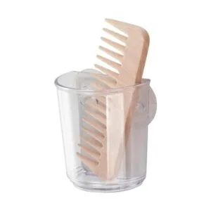 iDesign Vaso de plástico con ventosa soporte para brochas_4