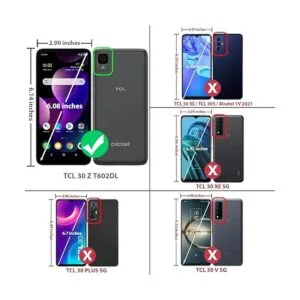 TJS Funda para Alcatel TCL 30 Z T602DL funda TCL 30 LE_2