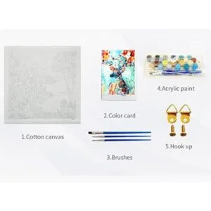 LVIITIS Kit de pintura acrílica de vaca por números para_6