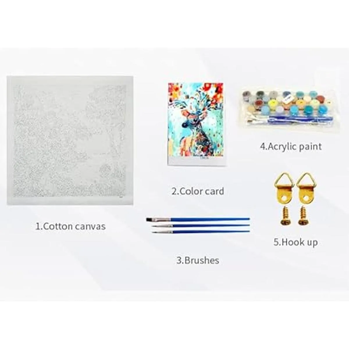 LVIITIS Kit de pintura acrílica de vaca por números para_6