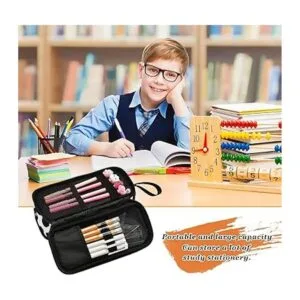 Fisyme Estuche para lápices con estampado de vaca blanca y_6