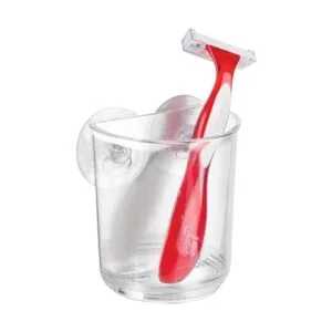 iDesign Vaso de plástico con ventosa soporte para brochas_3