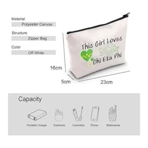 VAMSII Chi Eta Phi Bolsa de maquillaje de viaje XHO XHO_6