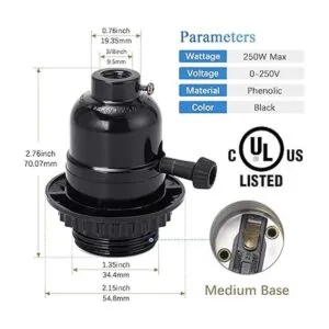 DiCUNO Reemplazo de enchufe de lámpara E26 con_2