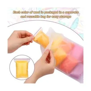 Needle Felting Wool 80 g 8 Colors Nature Wool Roving_3