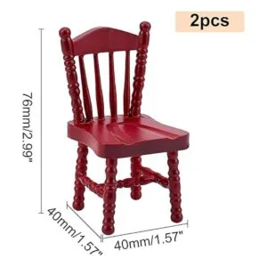 PH PandaHall 2 sillas de casa de muñecas a escala 112_3