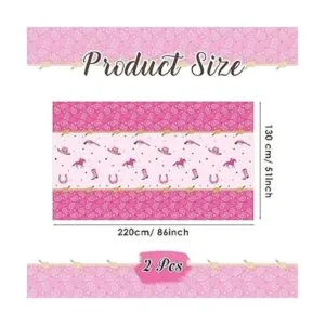 Mantel de fiesta de cumpleaños con temática de vaquera_2