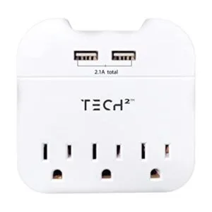 Tech2 Regleta protectora contra sobretensiones de 3 tomas_1
