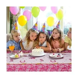 Mantel de fiesta de cumpleaños con temática de vaquera_4