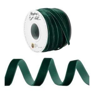 Humphreys Craft Carrete de cintas de terciopelo verde de_3