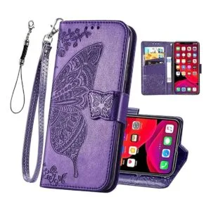 Diseñada para iPhone 11 funda tipo cartera con tapa para_1